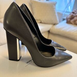 All Saints Black Leather Heels